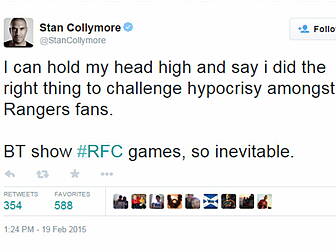Collymore dropped by BT over c...